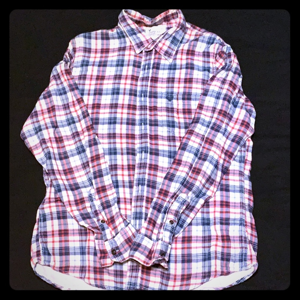 American Eagle Long Sleeve Flannel Shirt